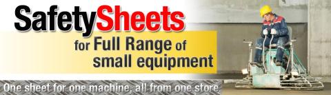 safety sheets for full range of small equipment