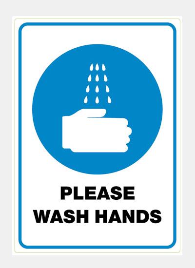 Please Wash Hands Stickers | Safety Stickers | Safety Decals